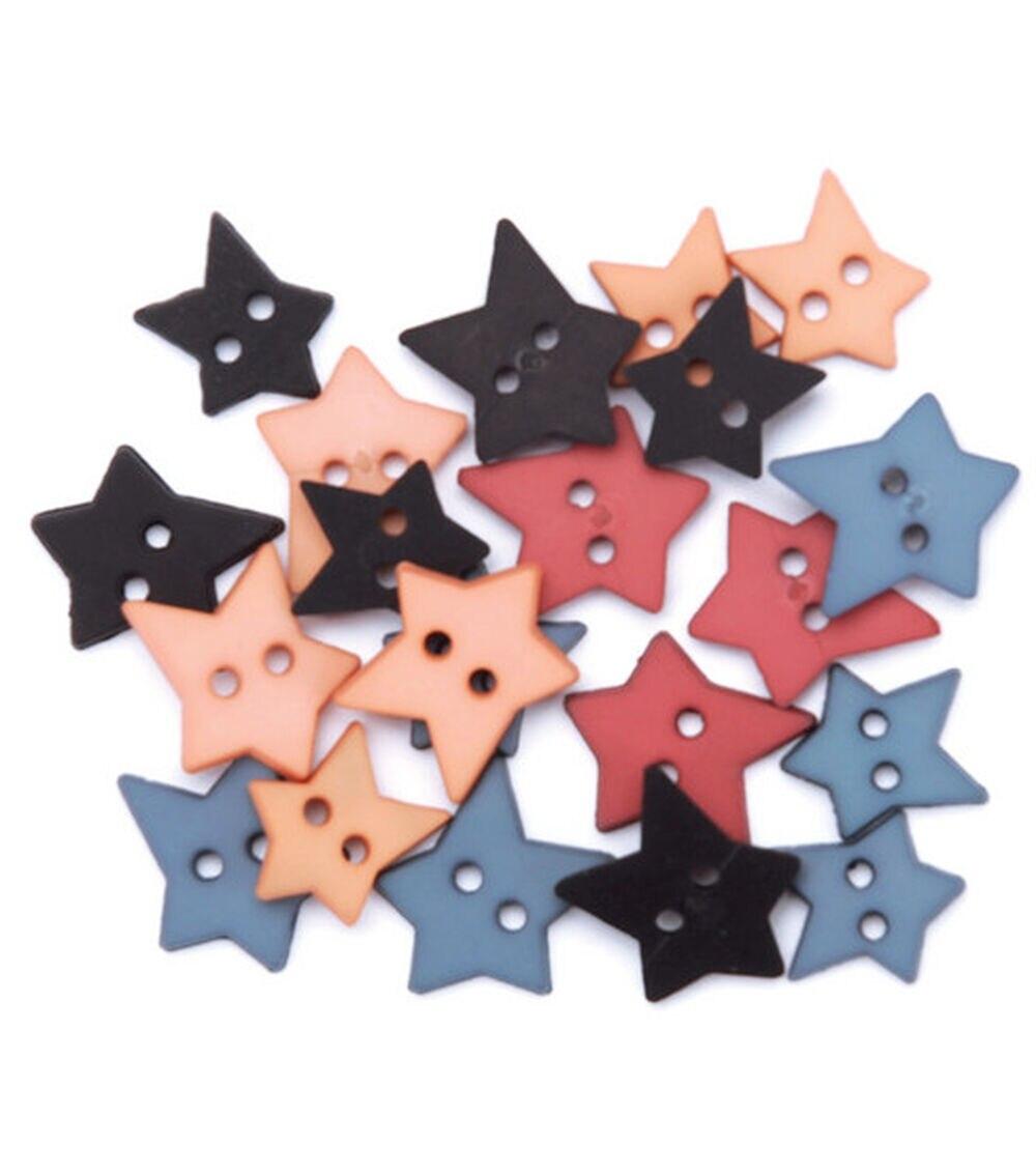 Buttons |   Favorite Findings 23ct Matte Heritage Stars 2 Hole Buttons Buttons Buttons