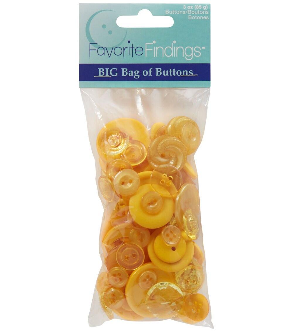 Buttons |   My Favorite Findings 2.5oz yellow Assorted Buttons Buttons Buttons