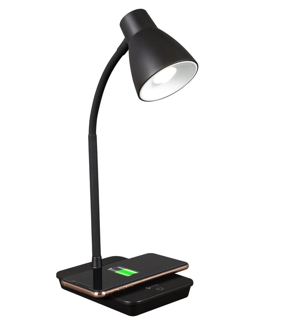 Lighting & Furniture |   OttLite 15″ Black Adjustable LED Infuse Desk Lamp With Wireless Charger Lighting & Furniture Lighting & Furniture