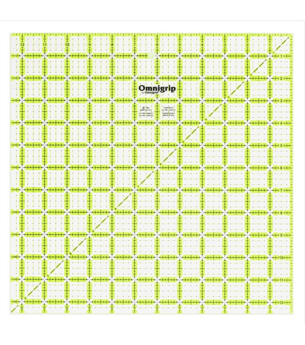 Quilting Supplies |   12-1/2″ Neon Square Ruler Quilting Supplies Quilting Supplies