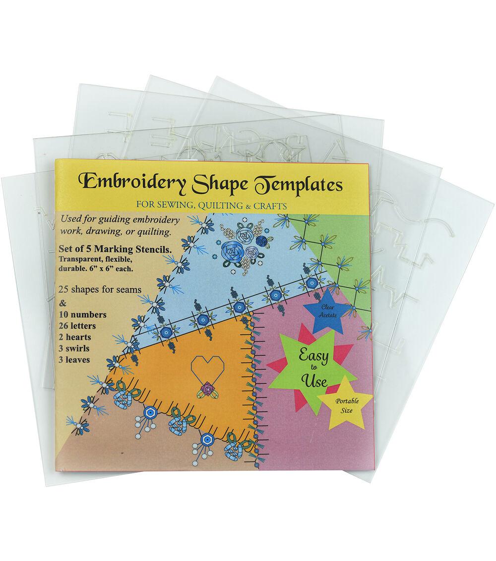 Quilting Supplies |   Creative Impressions Embroidery Shape Template Set 5pk Quilting Supplies Quilting Supplies