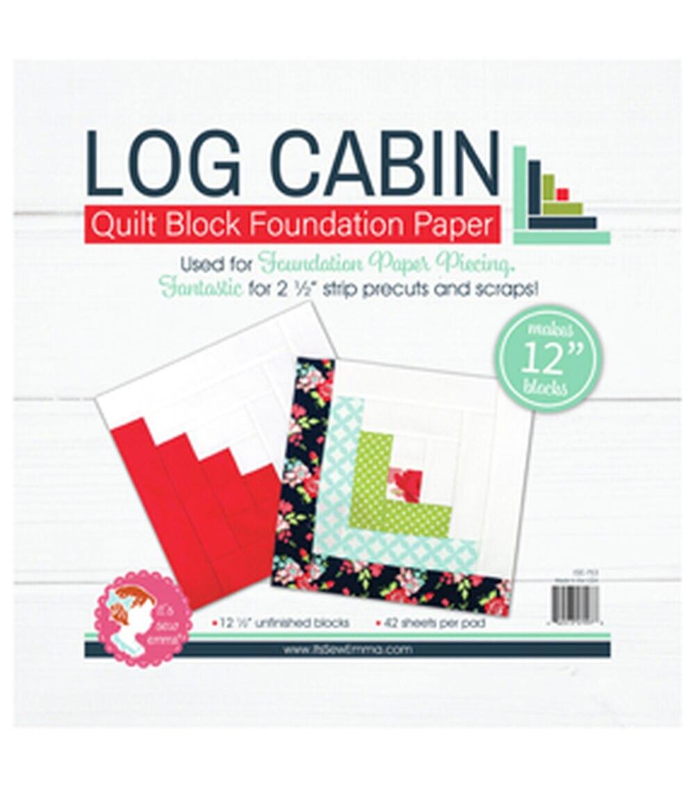 Quilting Supplies |   Quilt Block Foundation Paper 12” Log Cabin Quilting Supplies Quilting Supplies