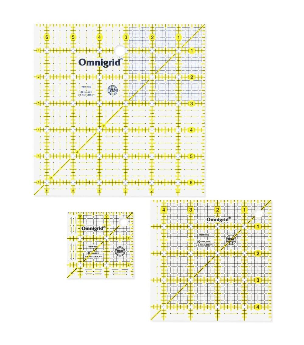 Quilting Supplies |   Square Quilting Ruler Value Pack (2-1/2″, 4-1/2″, 6-1/2″) Quilting Supplies Quilting Supplies