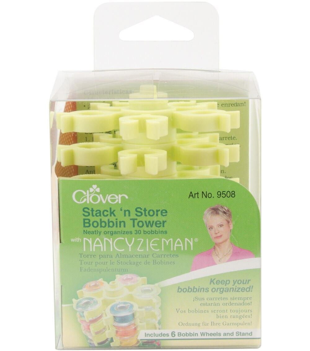 Sewing Machine Supplies |   Stack ‘n Store Bobbin Tower with Nancy Zieman 3.5″X3.75″ Quilting Supplies Quilting Supplies