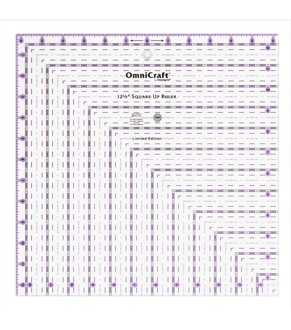 Sewing Notions |   OmniCraft 12-1/2″ Square Up Ruler Quilting Supplies Quilting Supplies