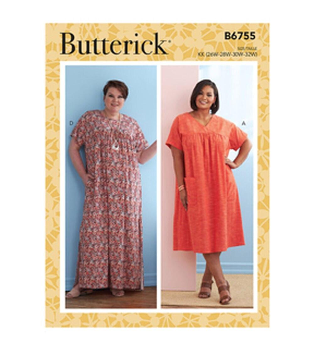 Sewing Patterns |   B6755 Size 26W to 32W Women’s Yoke Dress Sewing Pattern Sewing Patterns Sewing Patterns