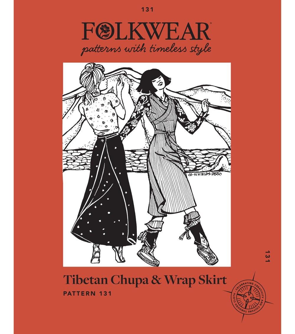 Sewing Patterns |   Folkwear 131 Size XS to XL Misses Tibetan Chupa & Skirt Sewing Pattern Sewing Patterns Sewing Patterns