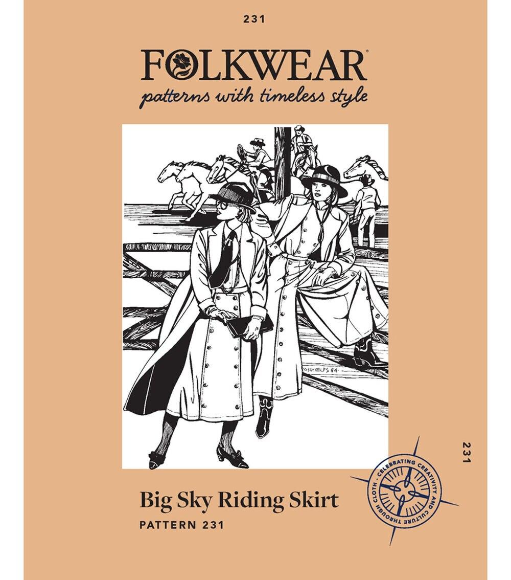 Sewing Patterns |   Folkwear 231 Size 8 to 20 Misses Big Sky Riding Skirt Sewing Pattern Sewing Patterns Sewing Patterns