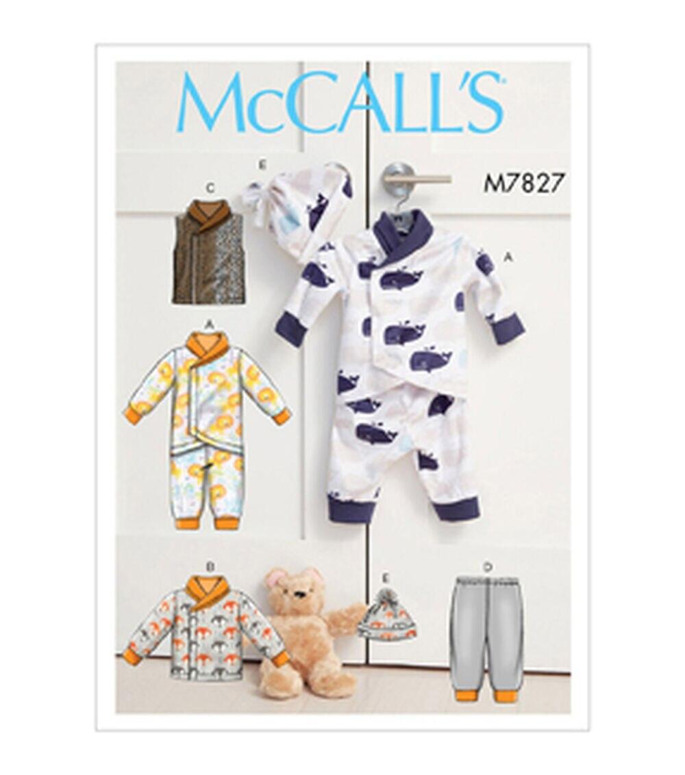 Sewing Patterns |   McCall’s M7827 Size NB to XL Infants Apparel Sewing Pattern Sewing Patterns Sewing Patterns