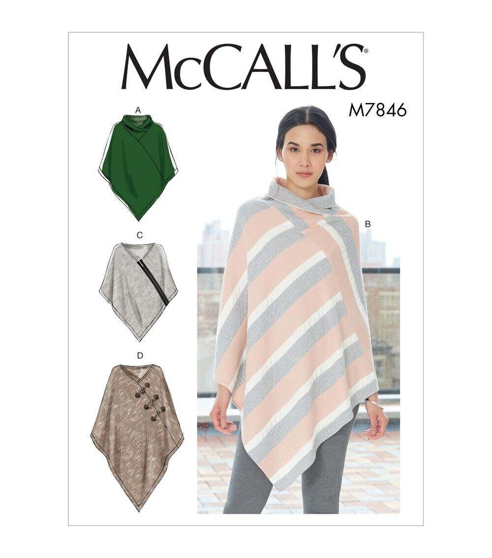 Sewing Patterns |   McCall’s M7846 Size XS to XL Misses Ponchos Sewing Pattern Sewing Patterns Sewing Patterns