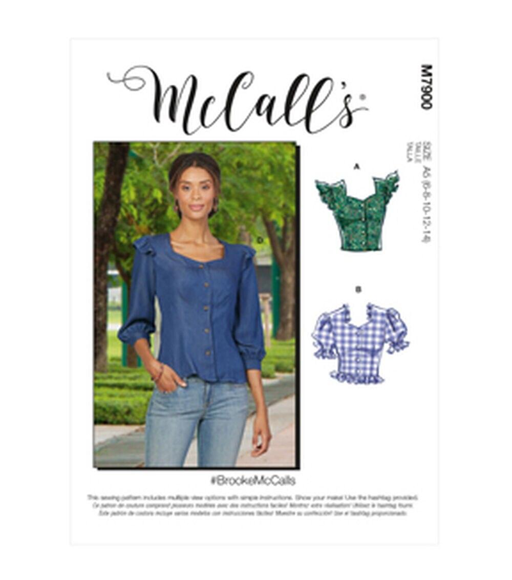 Sewing Patterns |   McCall’s M7900 Size 6 to 22 Misses Tops Sewing Pattern Sewing Patterns Sewing Patterns