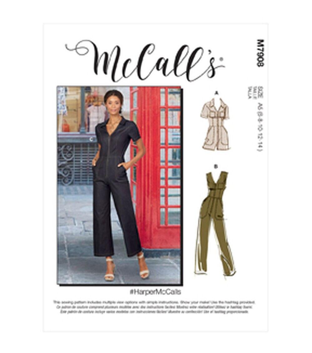 Sewing Patterns |   McCall’s M7908 Size 14 to 22 Misses & Miss Jumpsuits Sewing Pattern Sewing Patterns Sewing Patterns