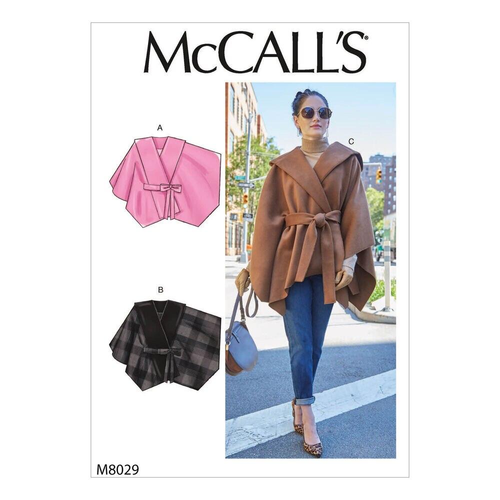 Sewing Patterns |   McCall’s M8029 Size XS to XL Misses Capes & Belt Sewing Pattern Sewing Patterns Sewing Patterns