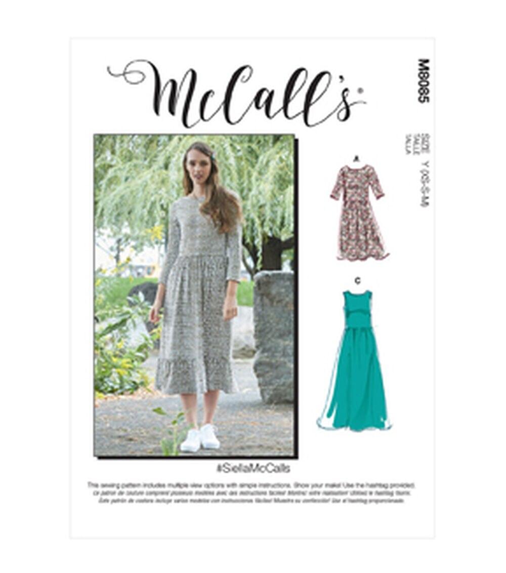 Sewing Patterns |   McCall’s M8085 Size XS to M Misses Dress Sewing Pattern Sewing Patterns Sewing Patterns