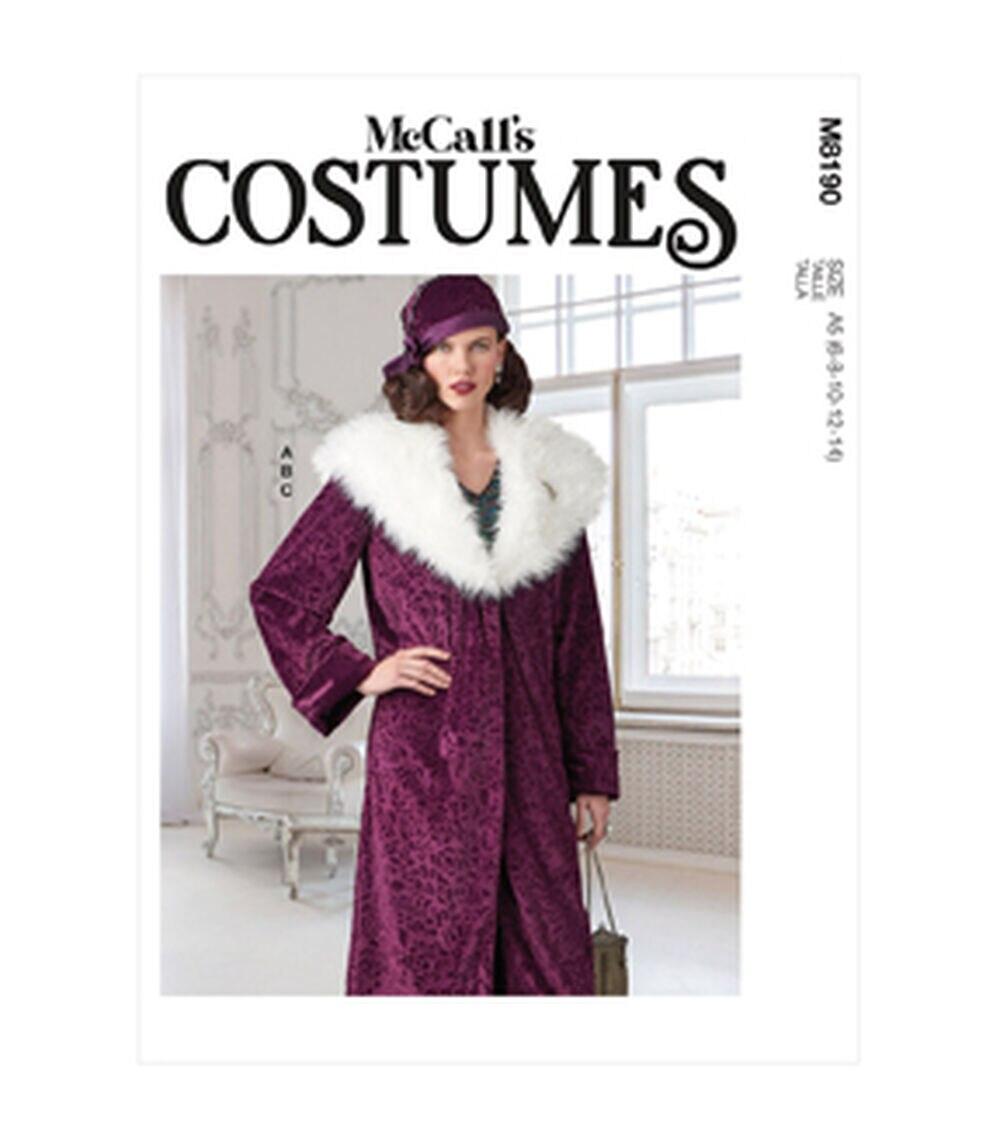 Sewing Patterns |   McCall’s M8190 Size 6 to 22 Misses Coat & Hat Sewing Pattern Sewing Patterns Sewing Patterns