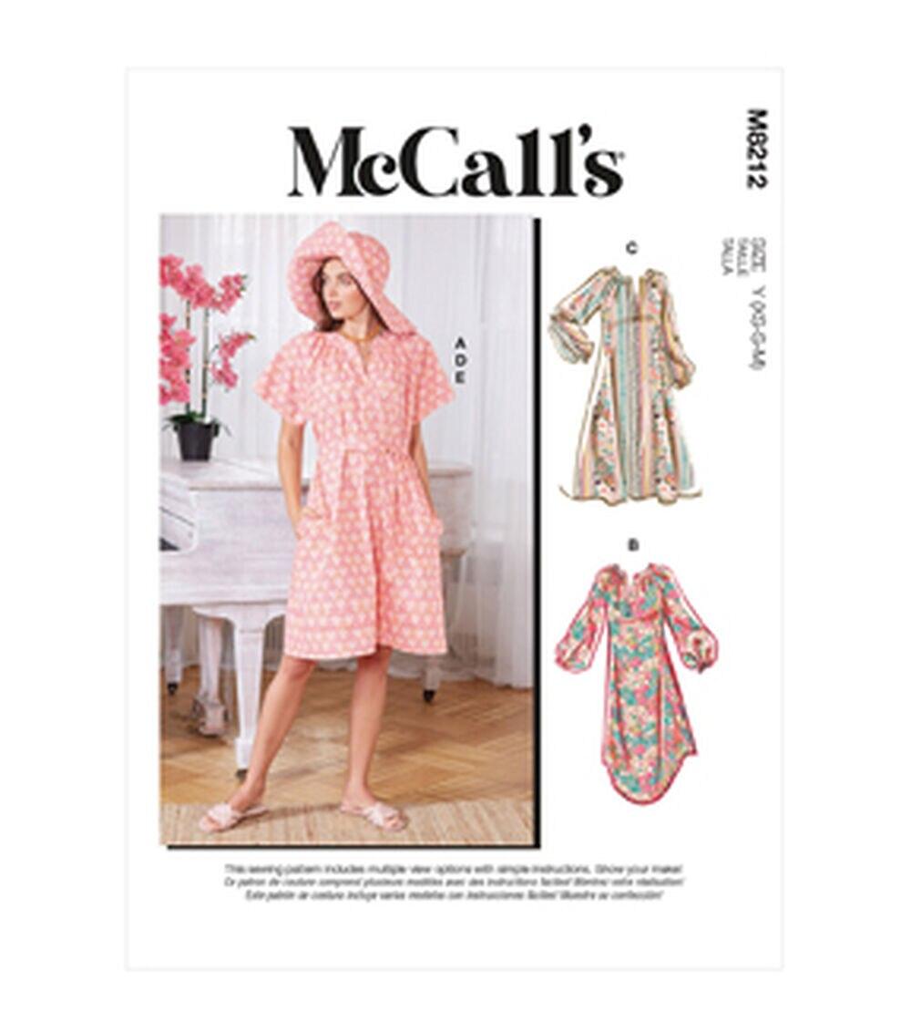 Sewing Patterns |   McCall’s M8212 Size XS to 2XL Misses Dress Sewing Pattern Sewing Patterns Sewing Patterns