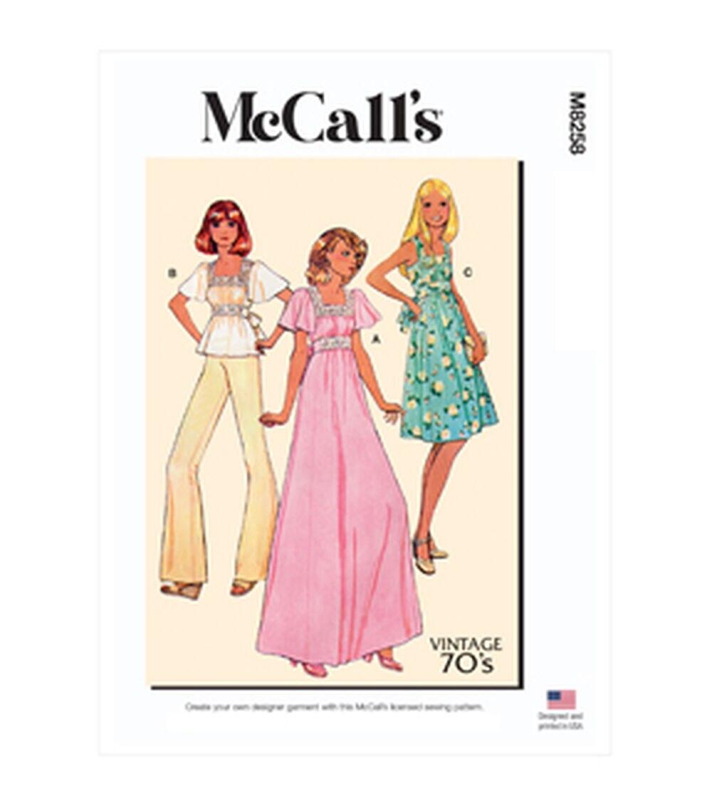 Sewing Patterns |   McCall’s M8258 Size 6 to 24 Misses Dress & Top Sewing Pattern 16-18-20-22-24 Sewing Patterns 16-18-20-22-24