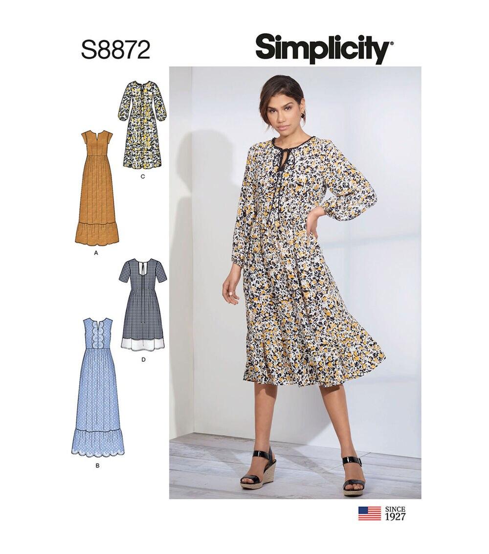 Sewing Patterns |   Simplicity S8872 Size 4 to 20 Misses Pullover Dress Sewing Pattern Sewing Patterns Sewing Patterns