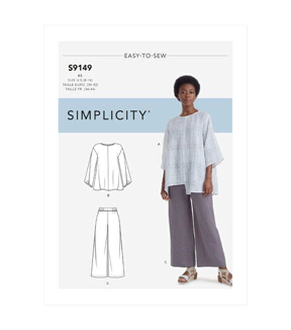 Sewing Patterns |   Simplicity S9149 Size 8 to 26 Misses Tops & Pull On Pants Sewing Pattern Sewing Patterns Sewing Patterns