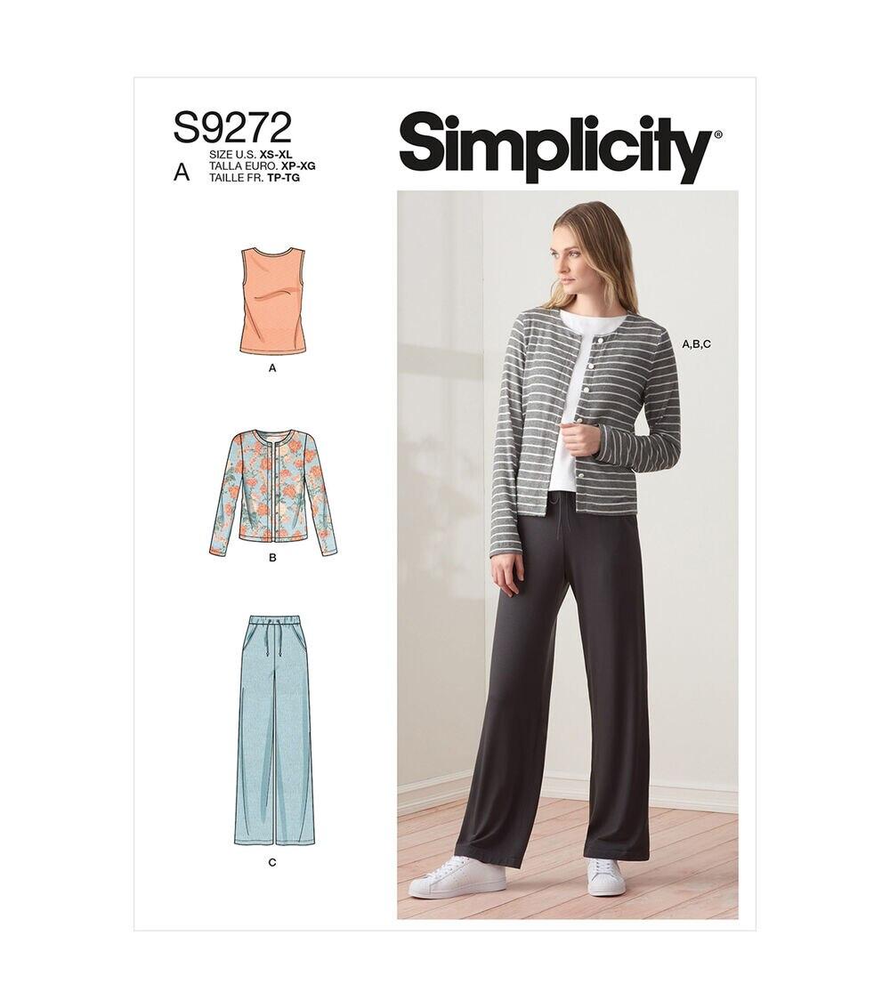 Sewing Patterns |   Simplicity S9272 Size XS to XL Misses Top & Pants Sewing Pattern Sewing Patterns Sewing Patterns