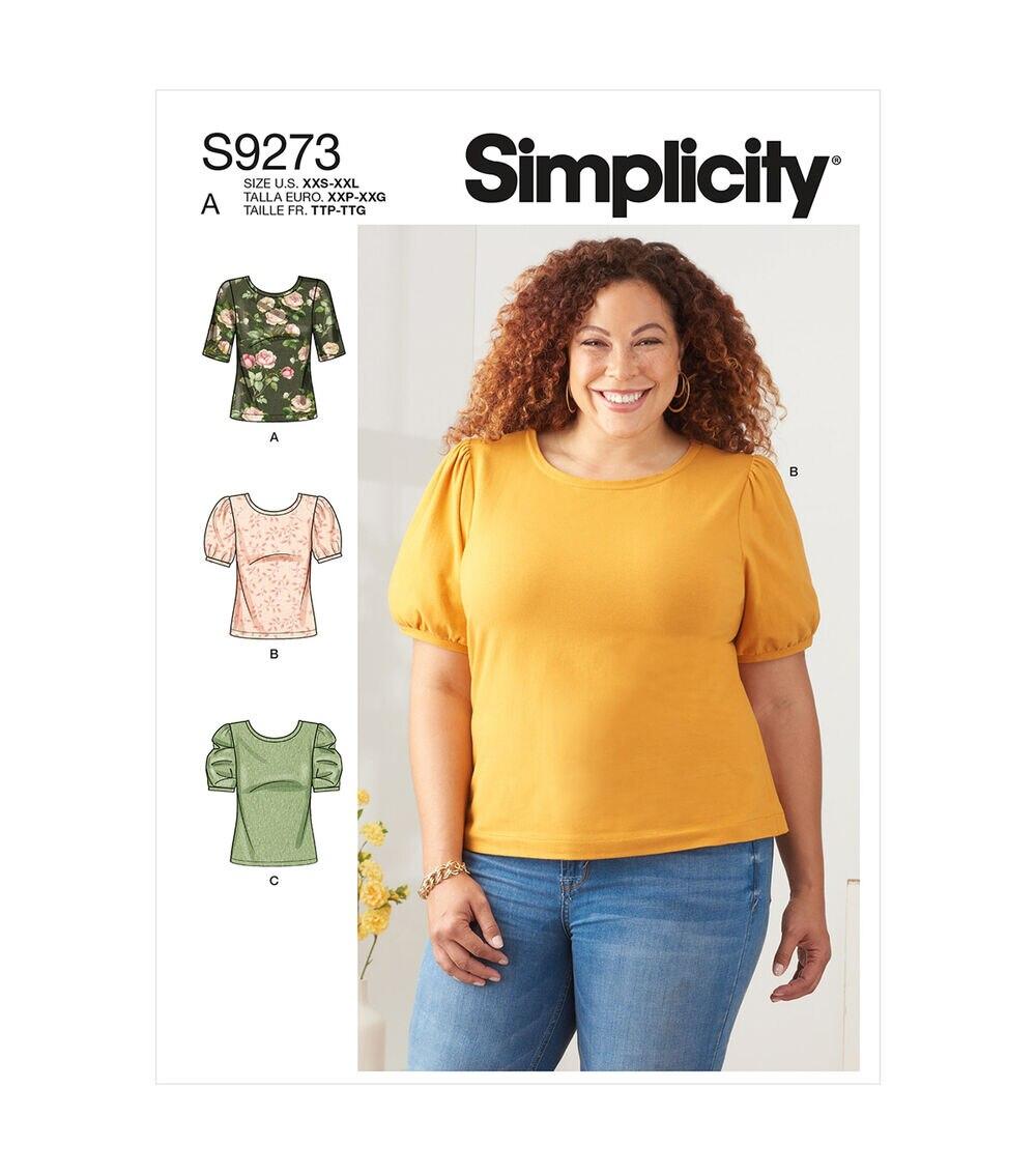 Sewing Patterns |   Simplicity S9273 Size XXS to 2XL Misses Tops Sewing Pattern Sewing Patterns Sewing Patterns