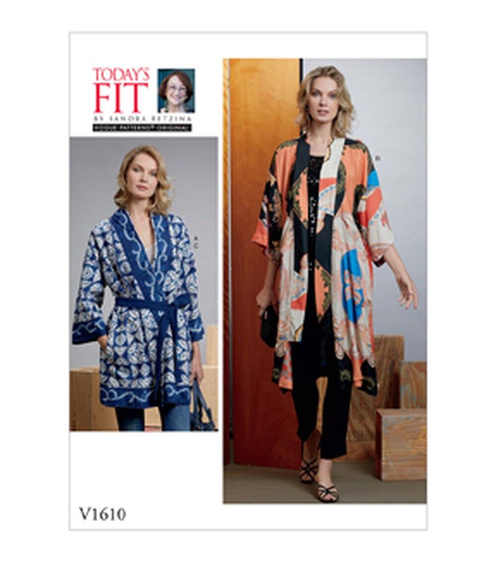 Sewing Patterns |   V1610 Size A to J Misses Kimono & Belts Sewing Pattern Sewing Patterns Sewing Patterns