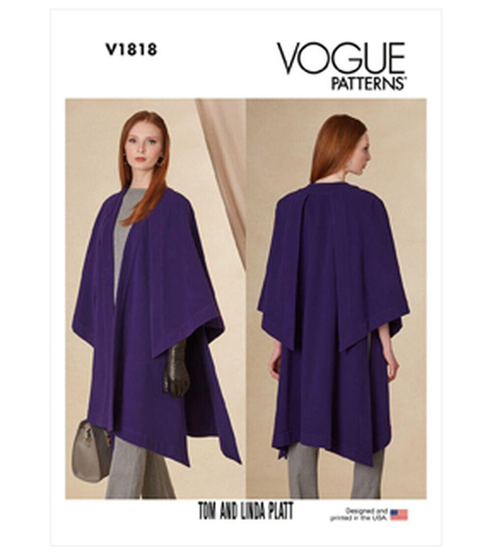 Sewing Patterns |   V1818 Size XS to 2XL Misses Cape Sewing Pattern Sewing Patterns Sewing Patterns