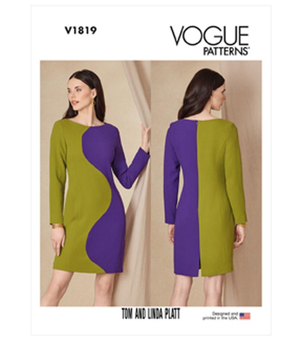 Sewing Patterns |   V1819 Size 8 to 16 Misses Dress Sewing Pattern 16-18-20-22-24 Sewing Patterns 16-18-20-22-24