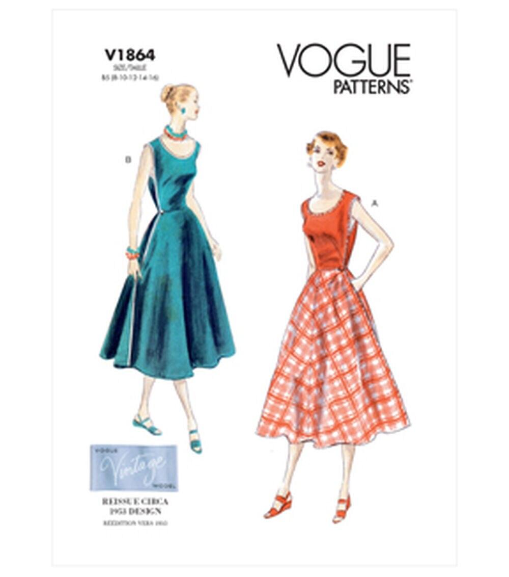 Sewing Patterns |   V1864 Size 8 to 16 Misses Dress Sewing Pattern Sewing Patterns Sewing Patterns