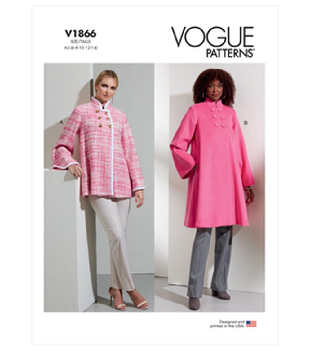 Sewing Patterns |   V1866 Size 6 to 14 Misses Coat Sewing Pattern 16-18-20-22-24 Sewing Patterns 16-18-20-22-24