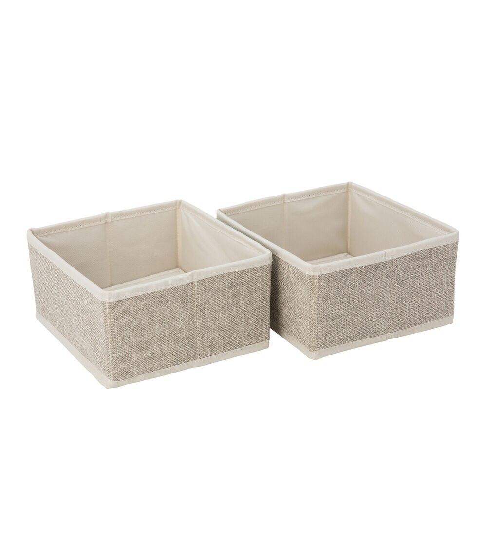 Sewing Storage |   Simplify 7″ Faux Jute Square Drawer Organizers 2pk Sewing Storage Sewing Storage