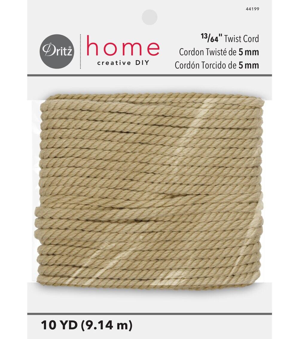 Upholstery & Drapery Supplies |   Home 13/64″ Twist Cord, 10 yd, Natural Sewing Supplies Upholstery & Drapery Supplies