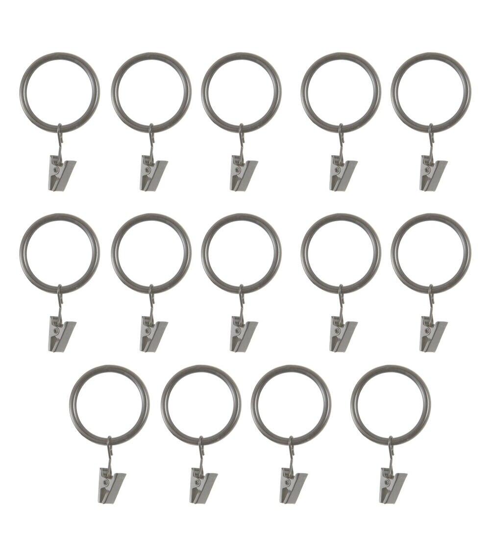 Upholstery & Drapery Supplies |   Kenney 1.25″ Clip Rings Set of 14 Antique Pewter Sewing Supplies Upholstery & Drapery Supplies