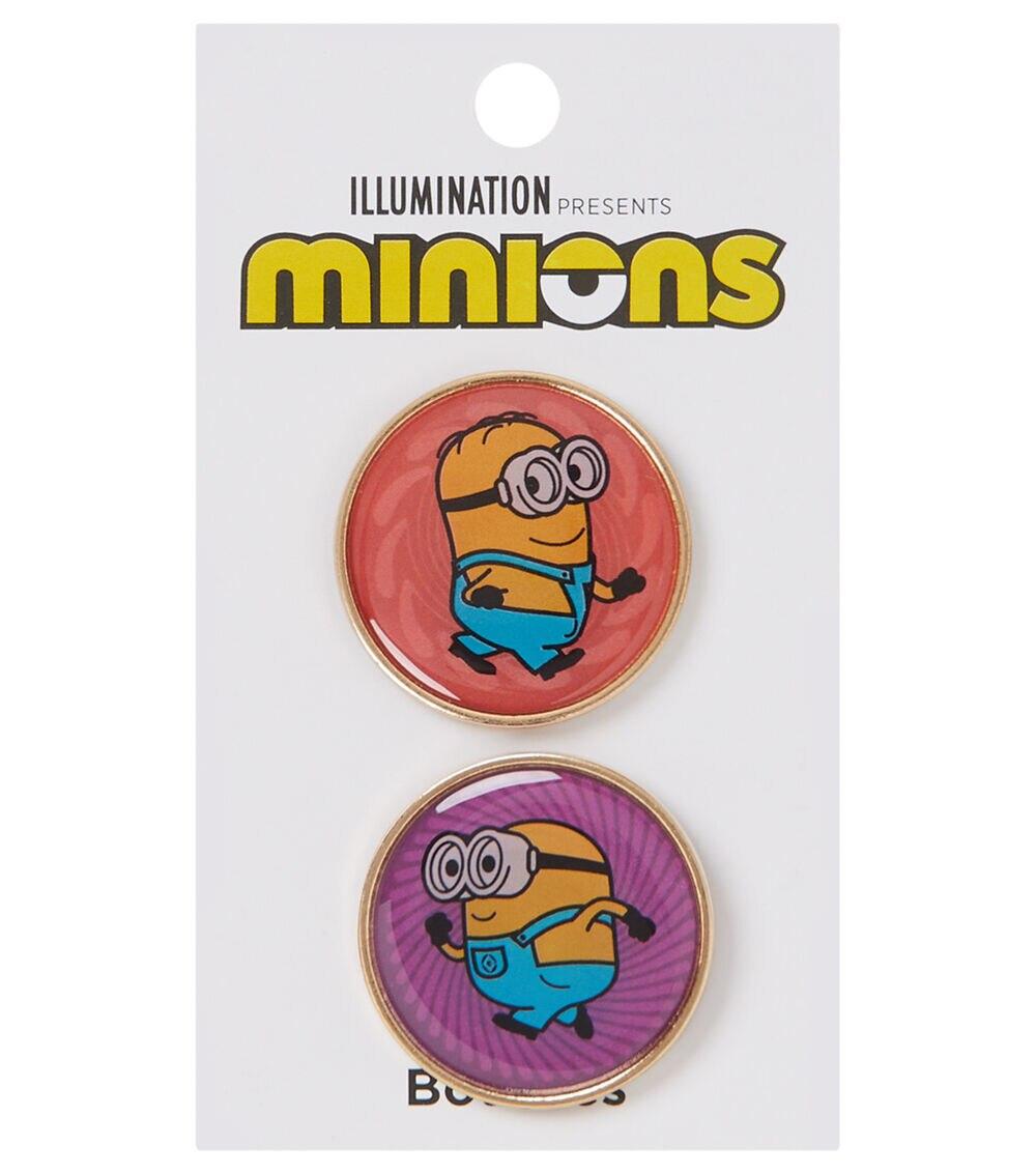 Buttons |   1″ Bob & Stuart Minions Epoxy Shank Buttons 2pk Buttons Buttons