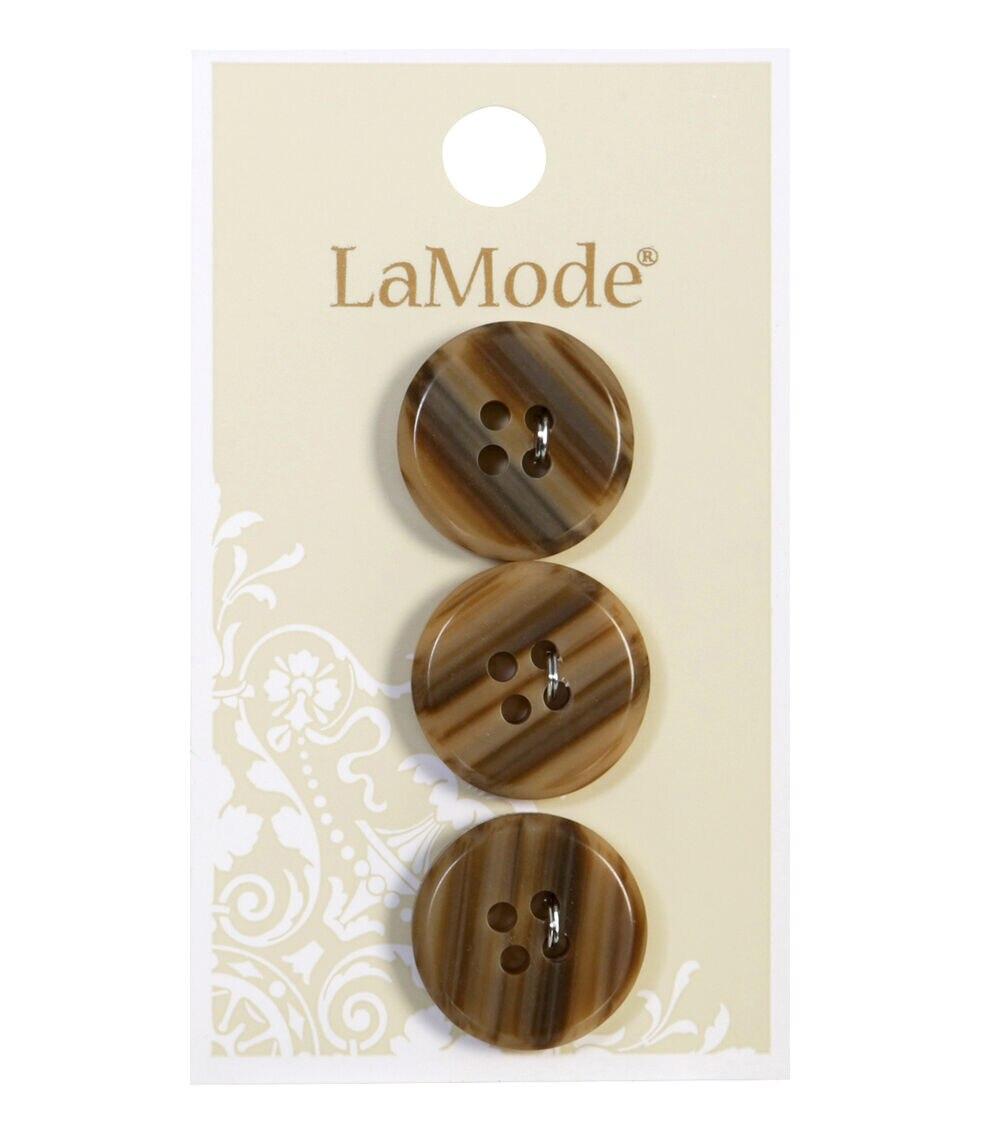 Buttons |   3/4″ Tan Stripes 4 Hole Buttons 3pk Buttons Buttons