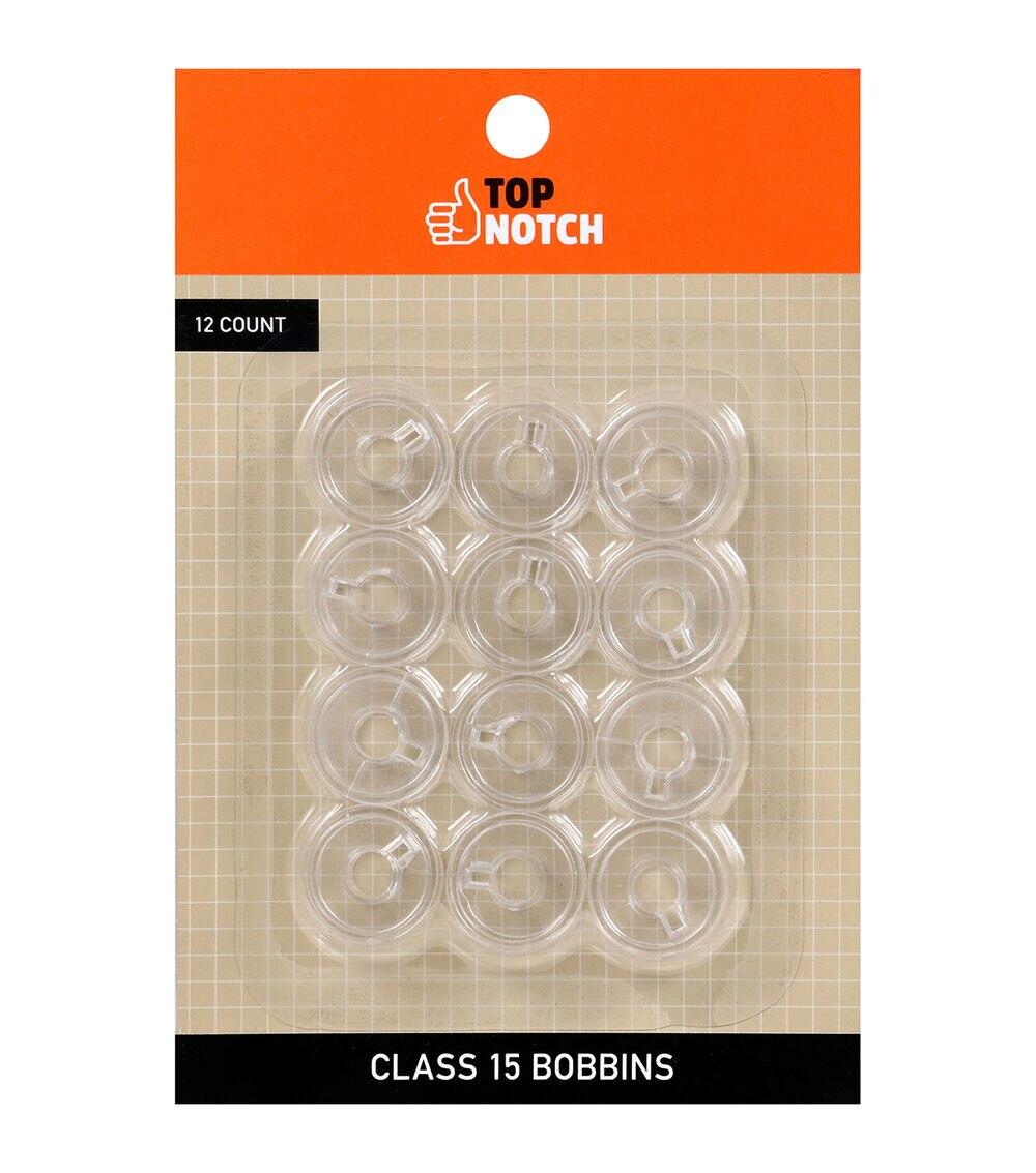 Sewing Notions |   12pk Transparent Class 15 Sewing Bobbins Sewing Notions Sewing Notions