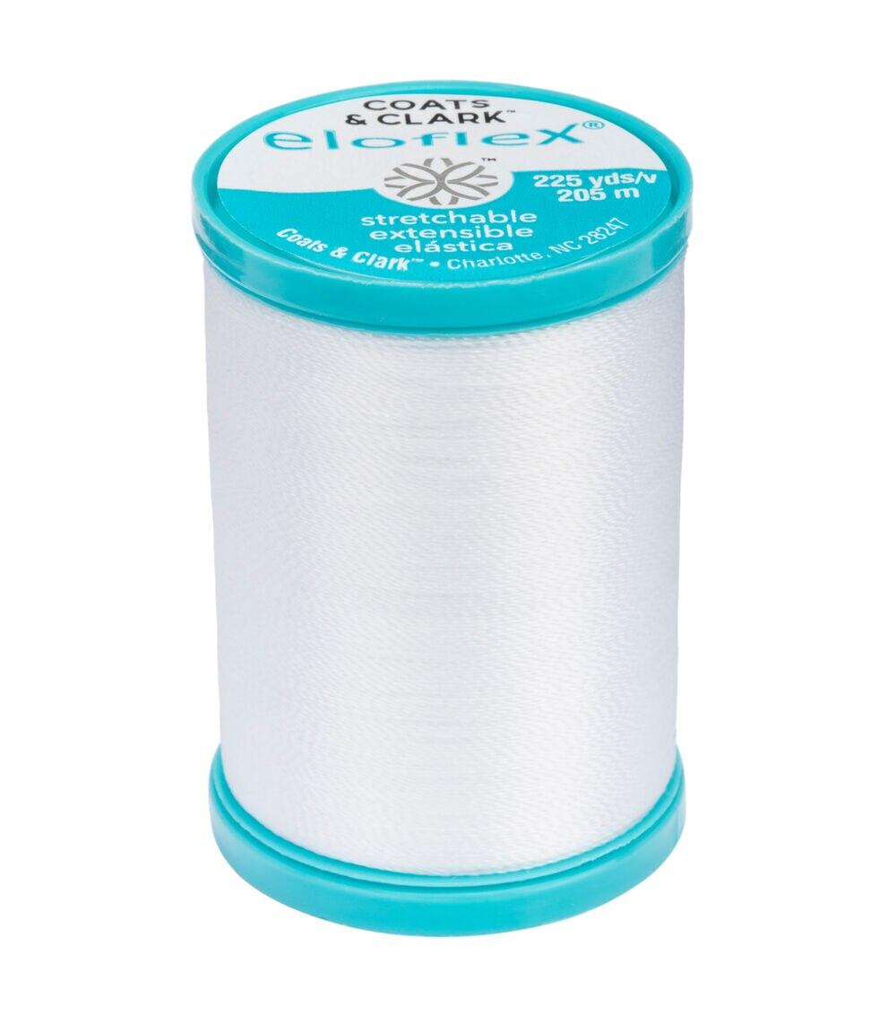 Thread |   225yd Eloflex 27wt Stretch Thread Box White Sewing Supplies Thread