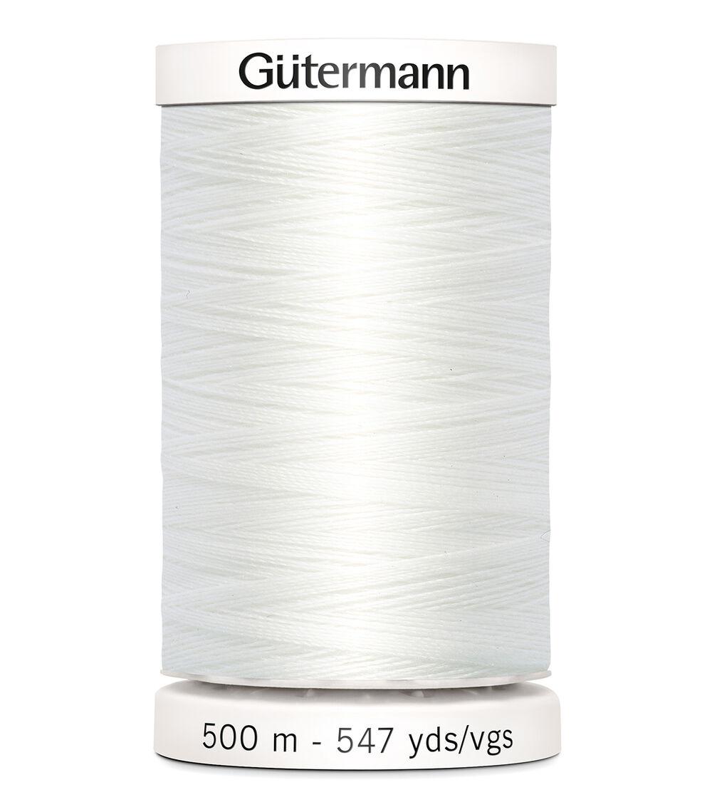 Thread |   Gutermann 547yd Polyester 100wt Sew All Thread 20 Nu White Sewing Supplies 20 Nu White